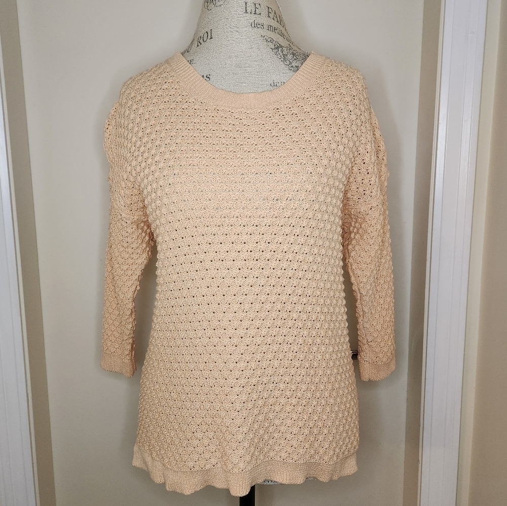 Cotton Crochet Knit Reversible Cardigan